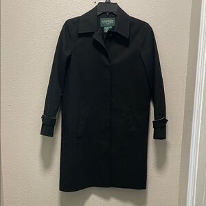 Lauren Ralph Lauren Black Mac Rain Coat (Size PP)